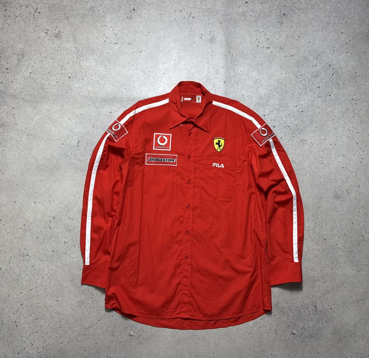 Fila Fila Ferrari Vodafone Vintage Racing Button Up Shirt Size US XL / EU 56 / 4 - 1 Thumbnail
