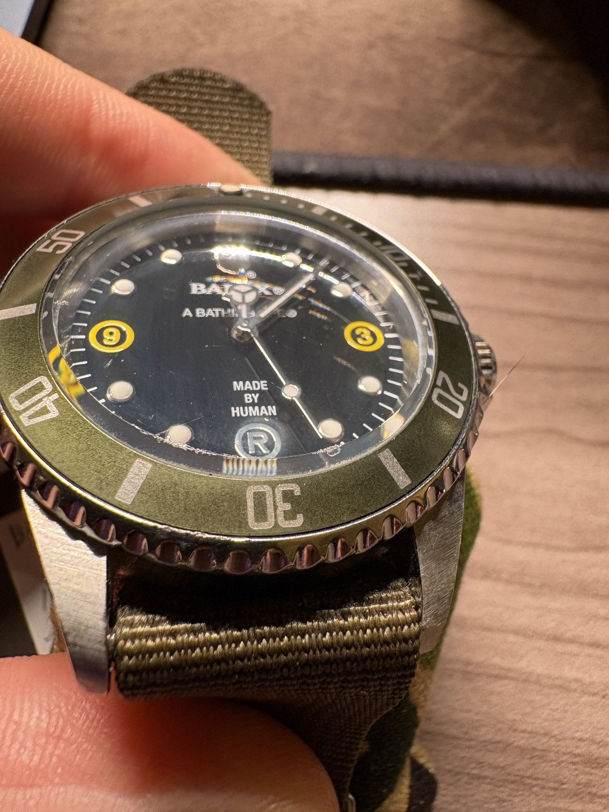 Bape BapeX Submariner Watch Olive Green Size ONE SIZE - 2 Thumbnail