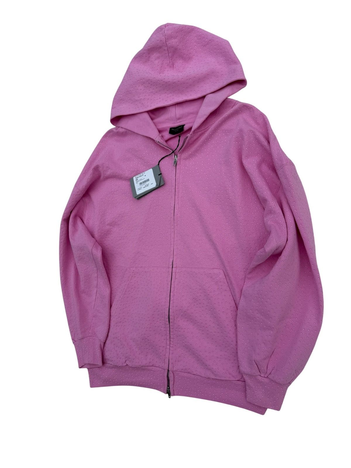 Balenciaga Balenciaga pink rhinestone zip up hoodie Size US M / EU 48-50 / 2 - 3 Thumbnail