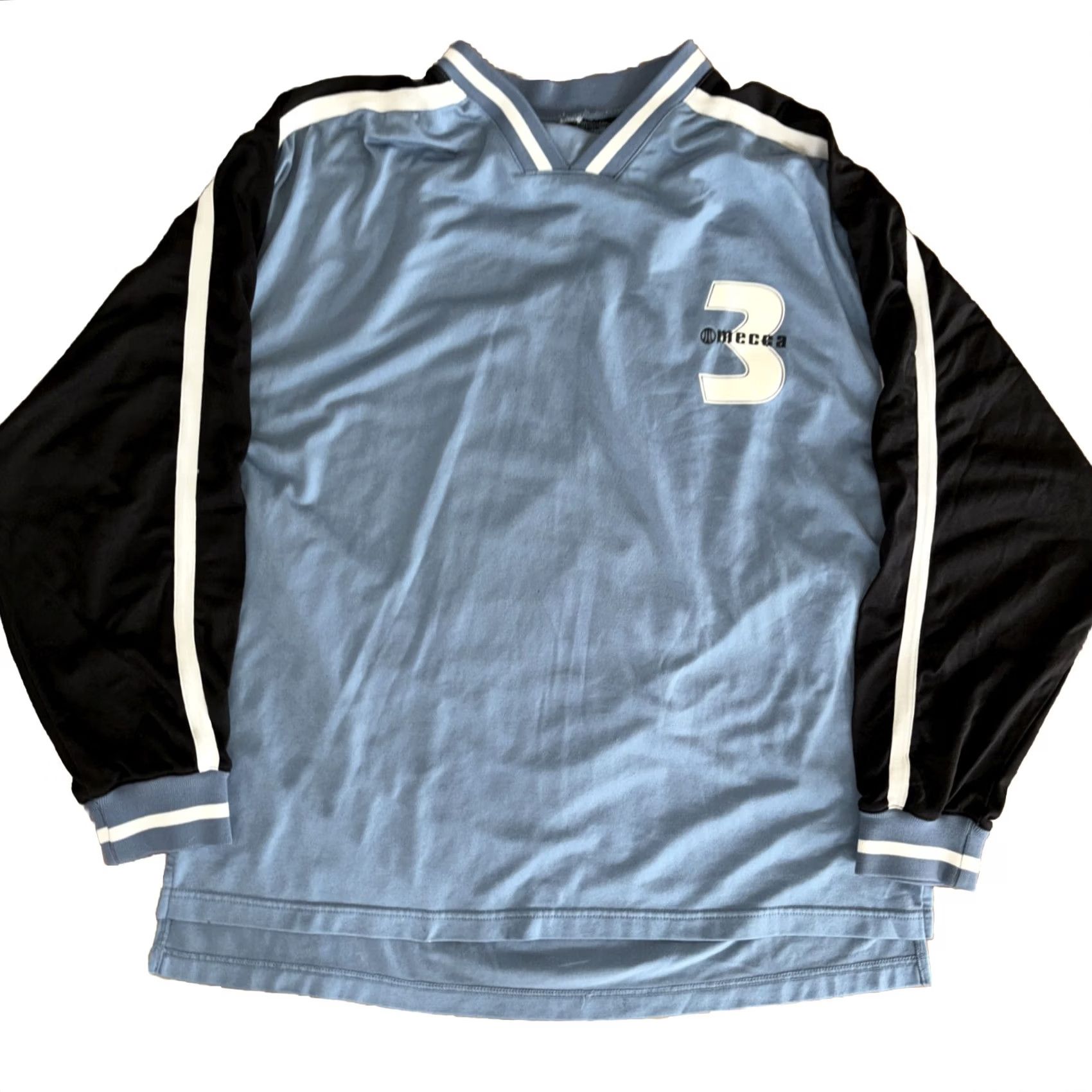 Vintage VINTAGE Mecca USA Jersey Shirt Men XL Black Blue V-Neck Short Sleeve 1990s USA Theme Shirt Mens XL Blue V Neck Short Sleeve Size US XL / EU 56 / 4 - 2 Thumbnail