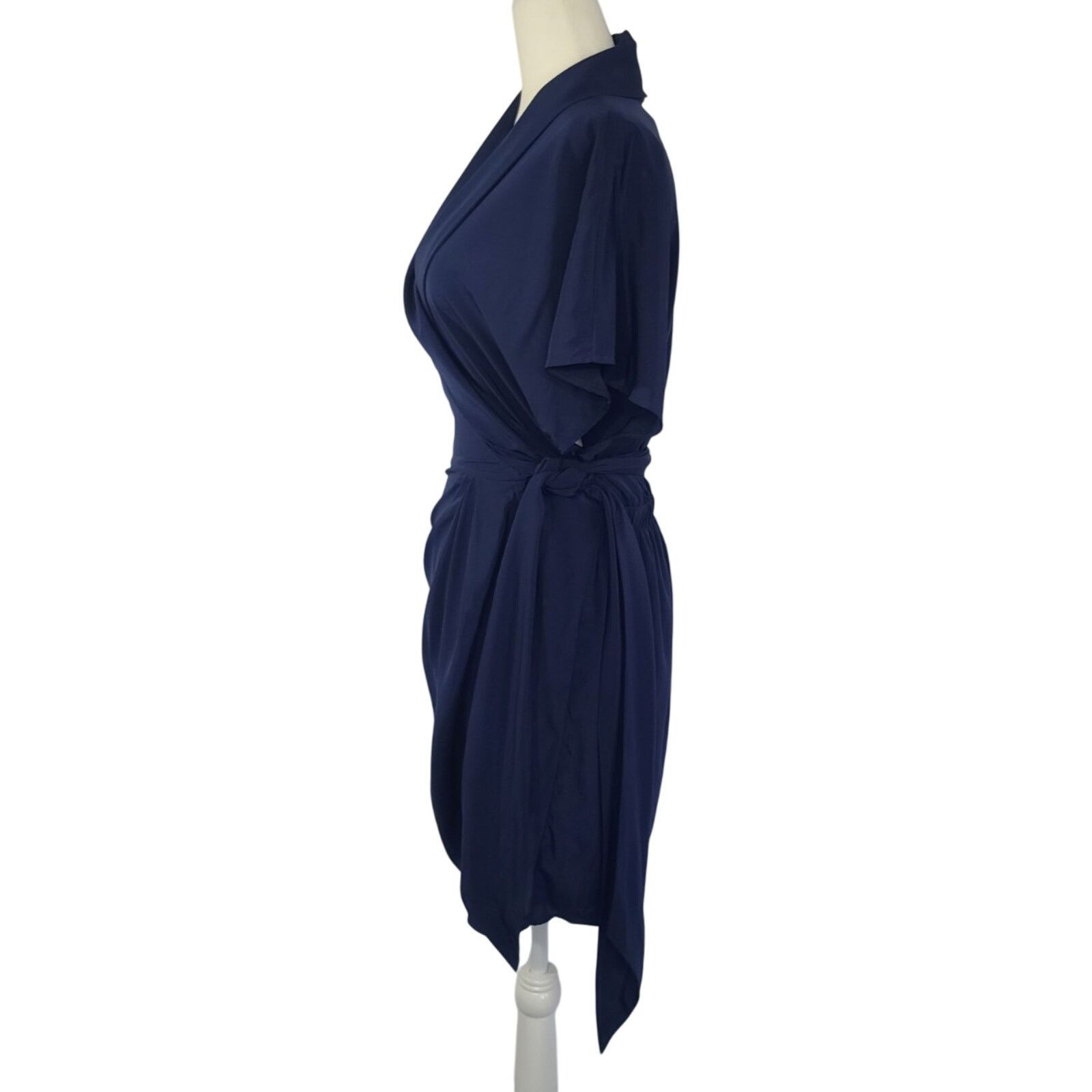 Calypso St Barth Calypso St. Barth Navy Silk Wrap Dress Medium Size M / US 6-8 / IT 42-44 - 4 Thumbnail