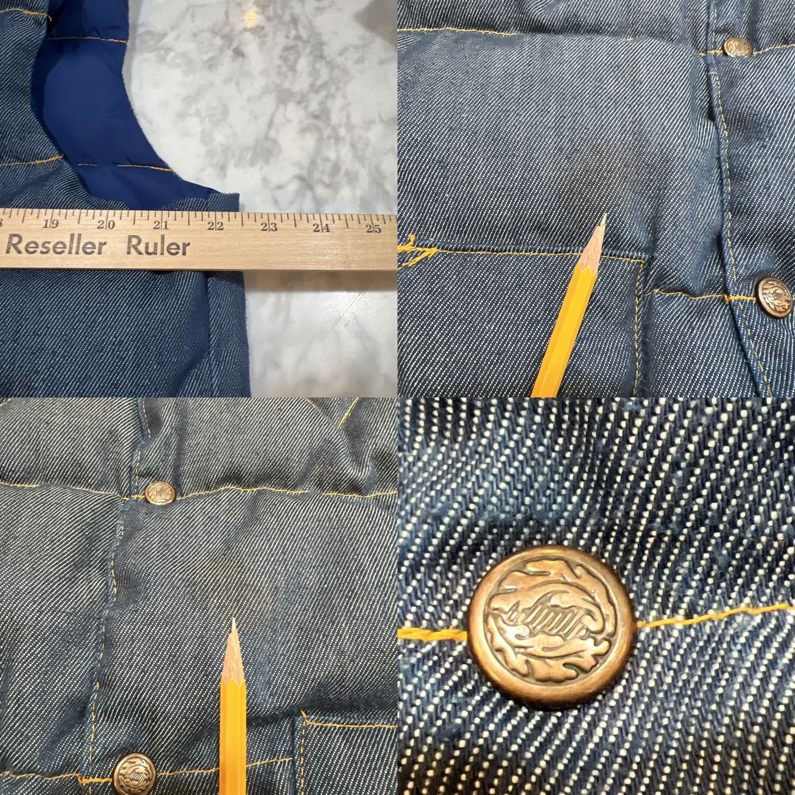 Vintage VINTAGE 70’s Sundance Products Denim Goose Down Puffer Vest Men Large Western Blue Size US L / EU 52-54 / 3 - 8 Thumbnail