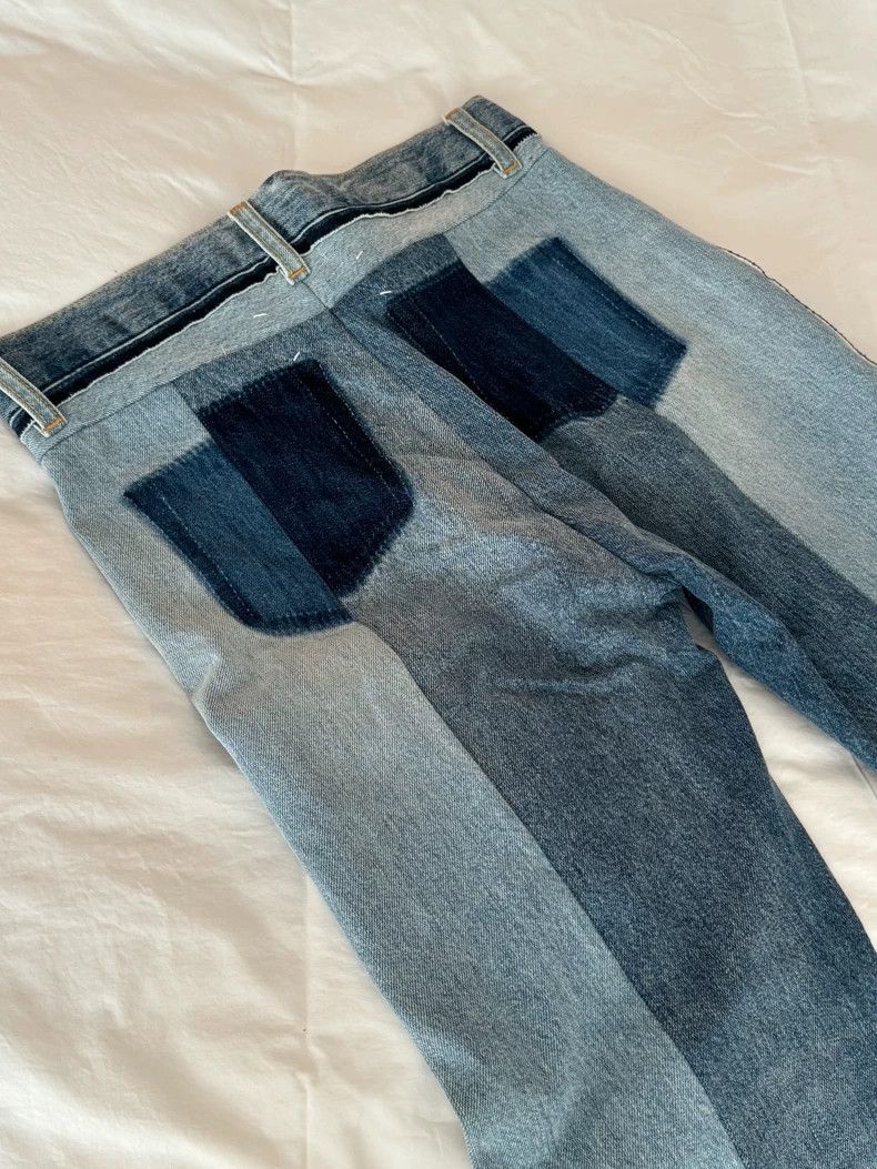 Maison Margiela Maison Margiela Two-color stitching wool jeans 2502-Nextarr Size 25" / US 0 / IT 36 - 1 Thumbnail