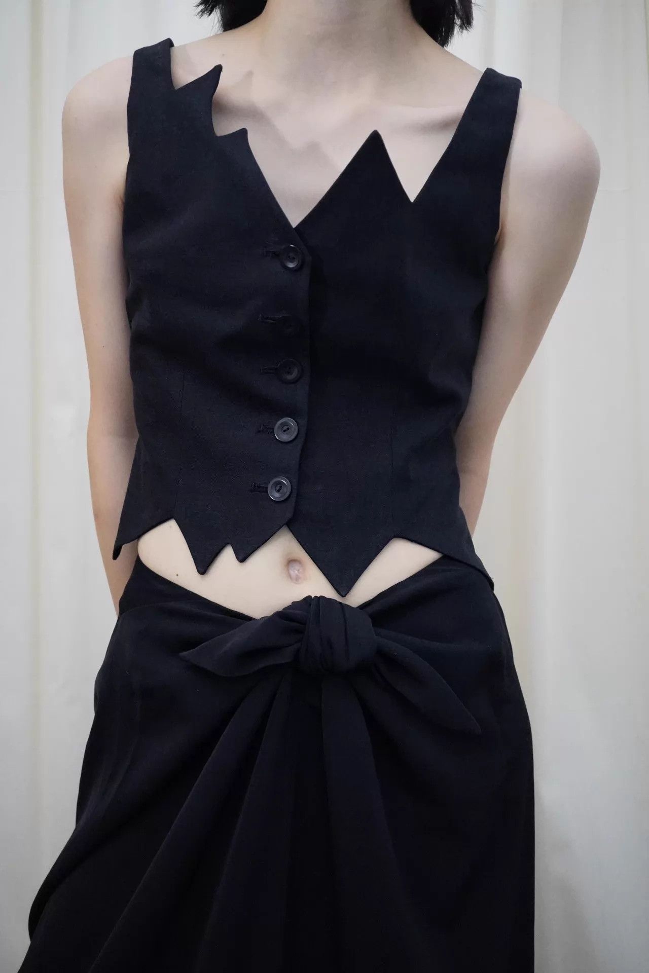 Kenzo Kenzo 1980s Linen Bustier Size S Vintage Size S / US 4 / IT 40 - 5 Thumbnail
