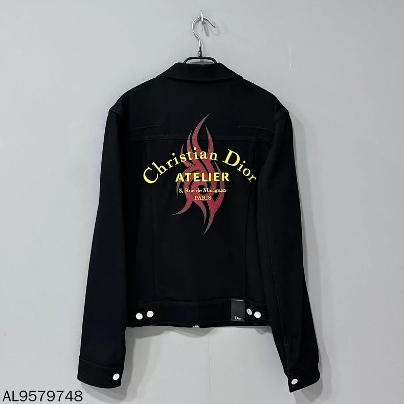 Dior flame logo denim jacket 2501-Nextarrow Size US M / EU 48-50 / 2 - 2 Thumbnail