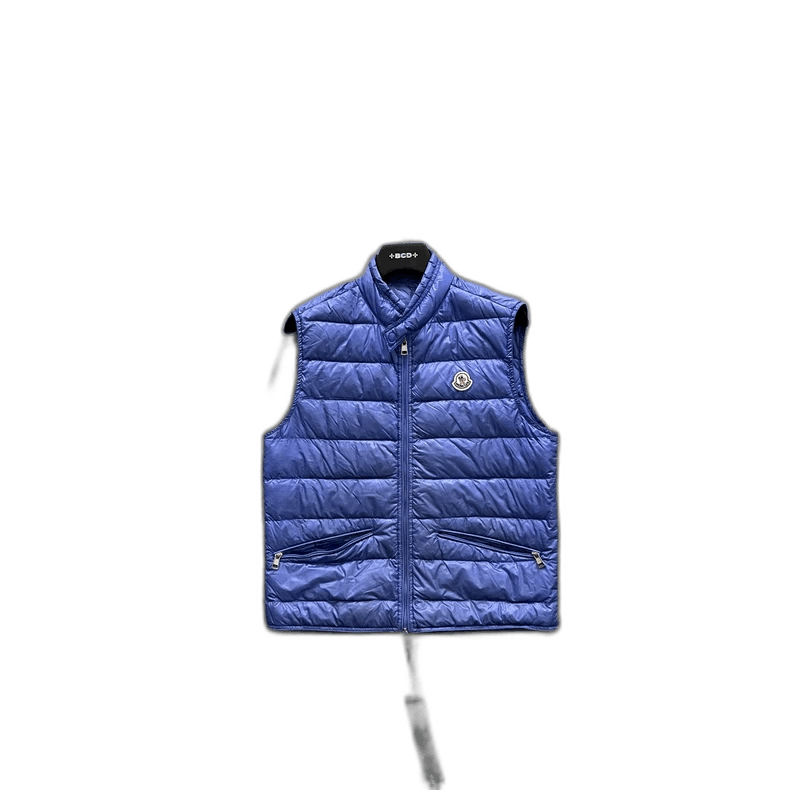 Moncler Moncler Blue Logo Down Vest Size 2 Size US M / EU 48-50 / 2 - 1 Thumbnail