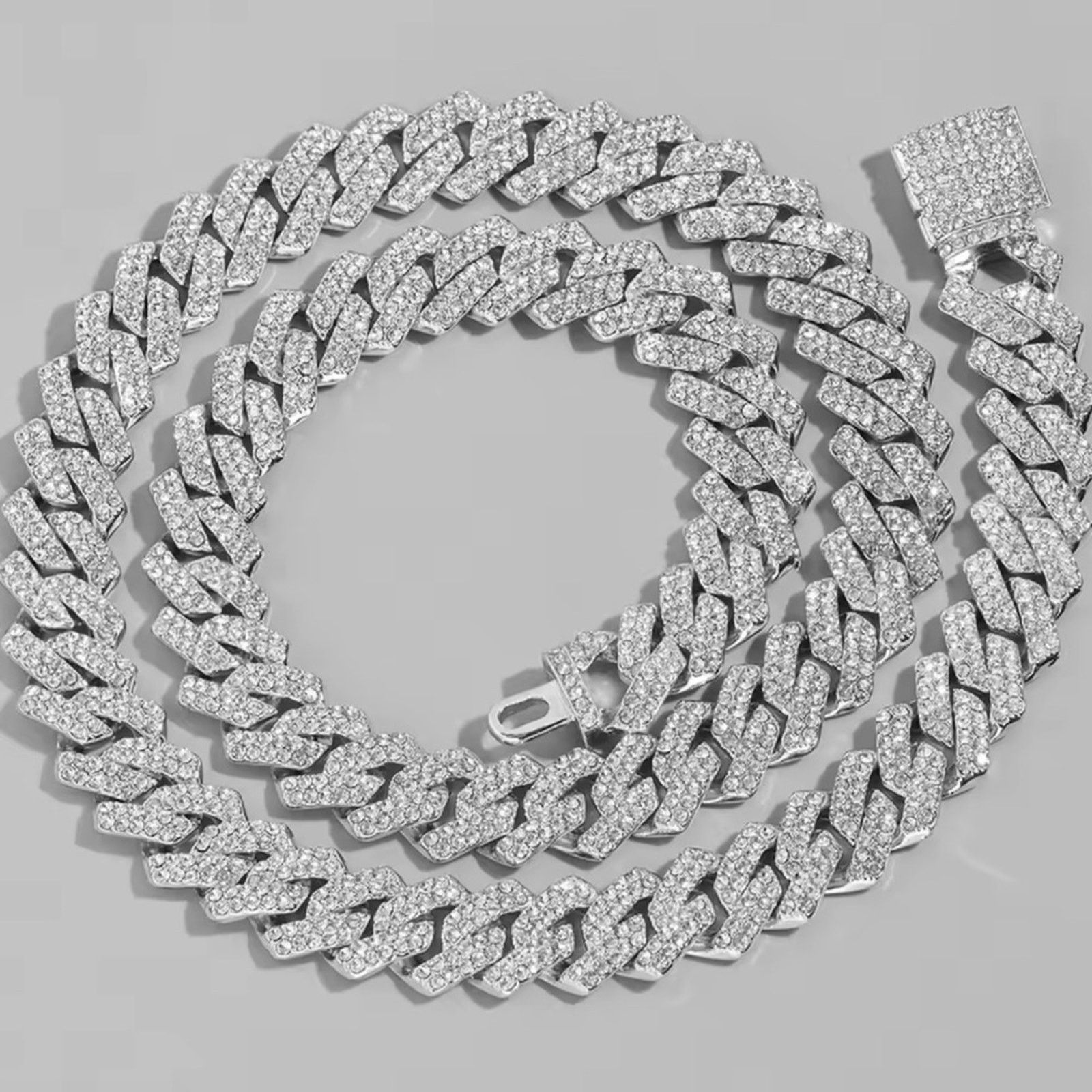 Other Miami Cuban Link Chain For Women Iced Out Choker 16” Size ONE SIZE - 1 Thumbnail