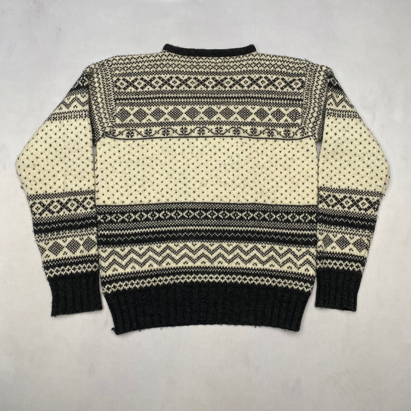 J.Crew × Vintage VTG 90s J.Crew Oarsmen Nordic Wool Sweater Large Fair Isle Size US L / EU 52-54 / 3 - 2 Thumbnail
