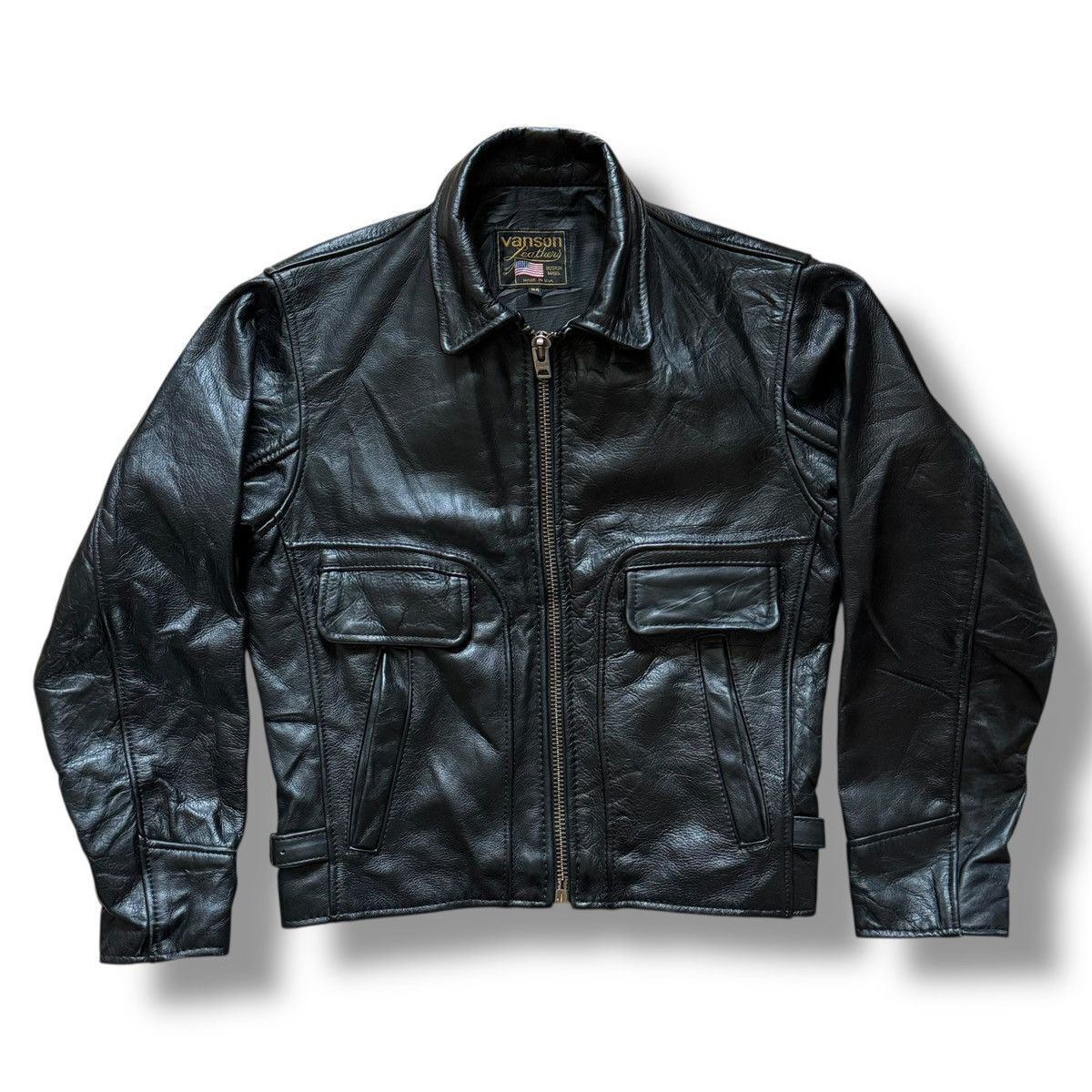 Vanson Leathers 60’s Vanson Leathers Ike Motorcycle Jacket Talon Zipper Size US S / EU 44-46 / 1 - 3 Thumbnail