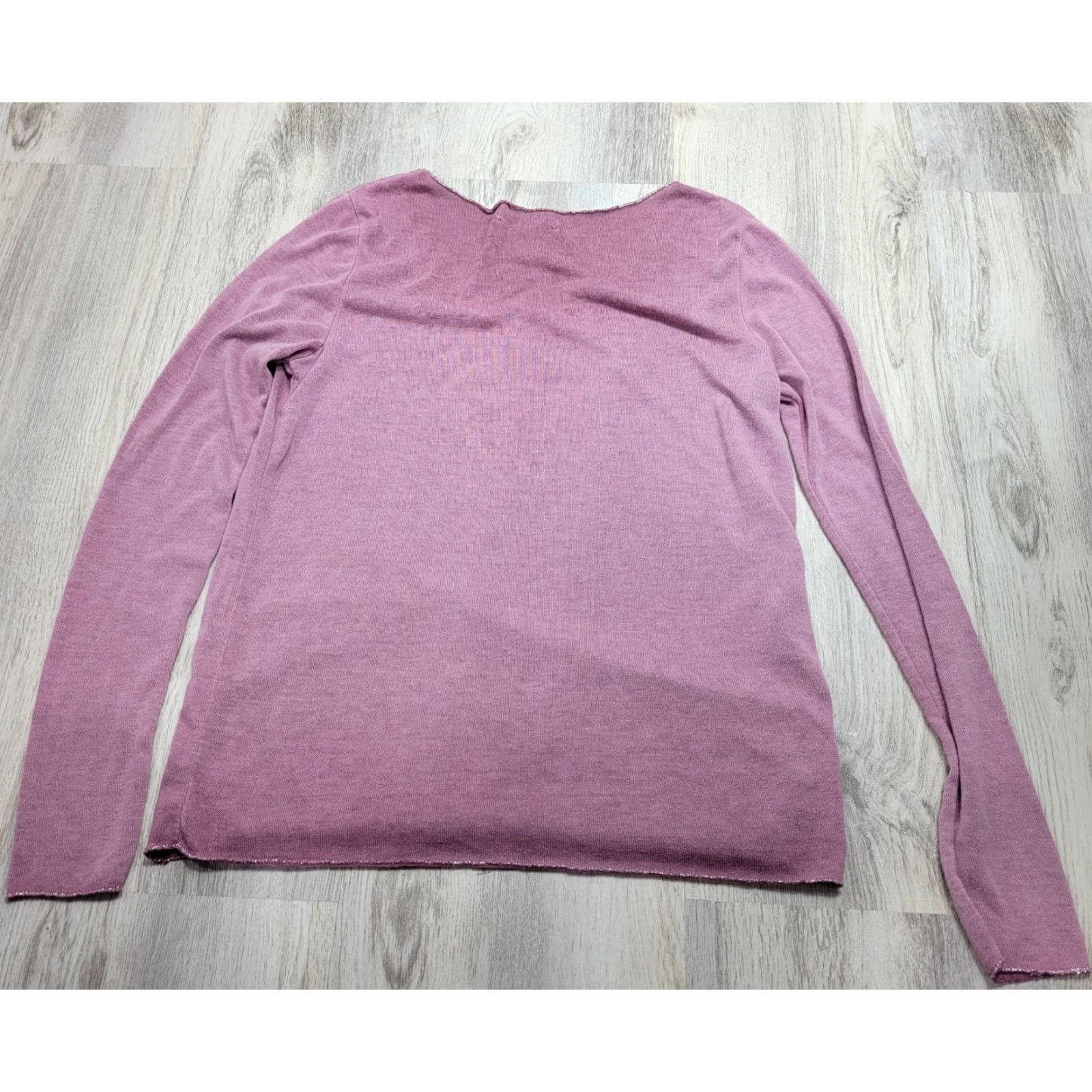 Vintage Tempo Paris Women's Pink Top Long Sleeve Shirt Knit Viscose Sz S Size S / US 4 / IT 40 - 6 Thumbnail