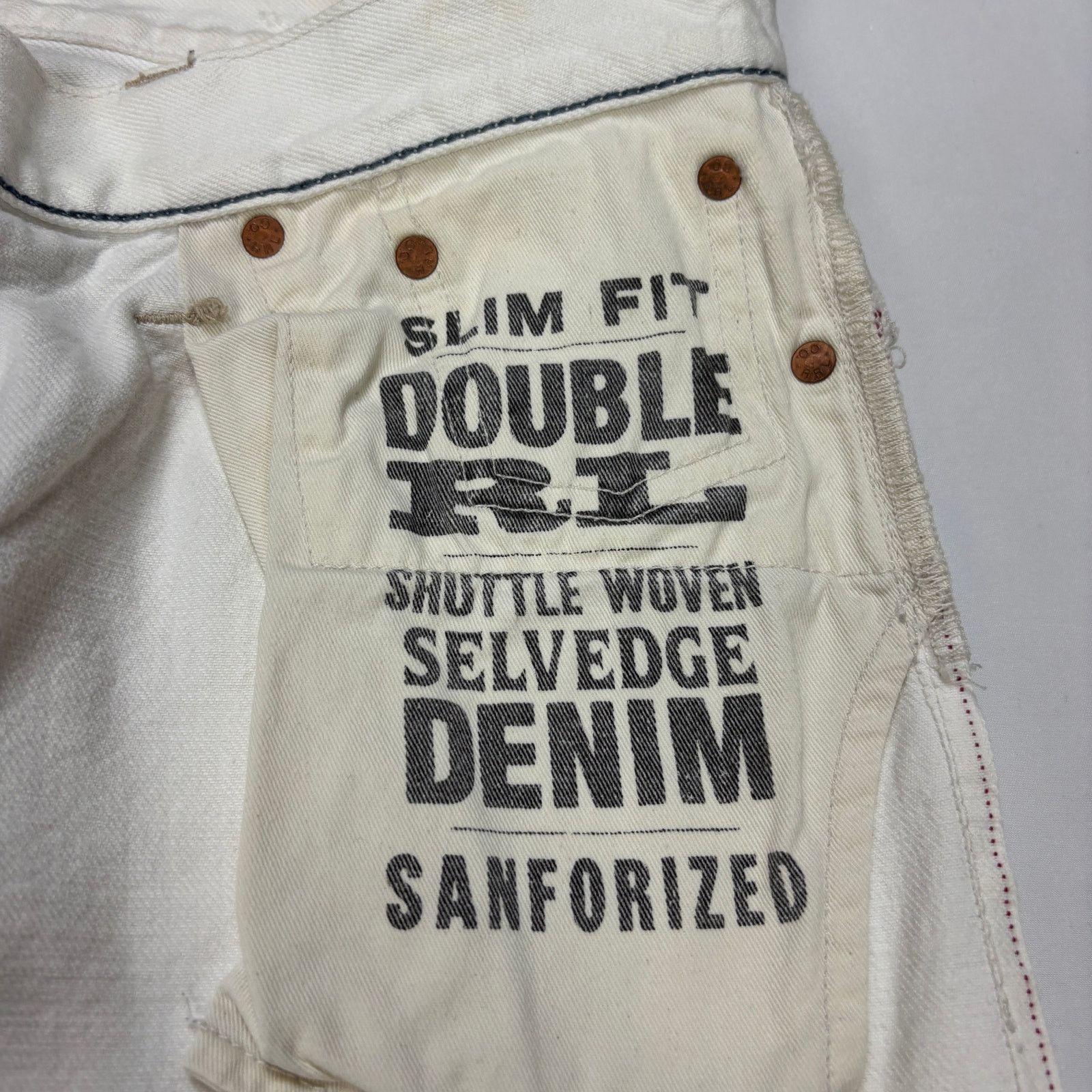 RRL Ralph Lauren RRL Double RL Slim Fit Japan Woven Selvedge Denim Jeans 29 Size US 29 - 5 Thumbnail
