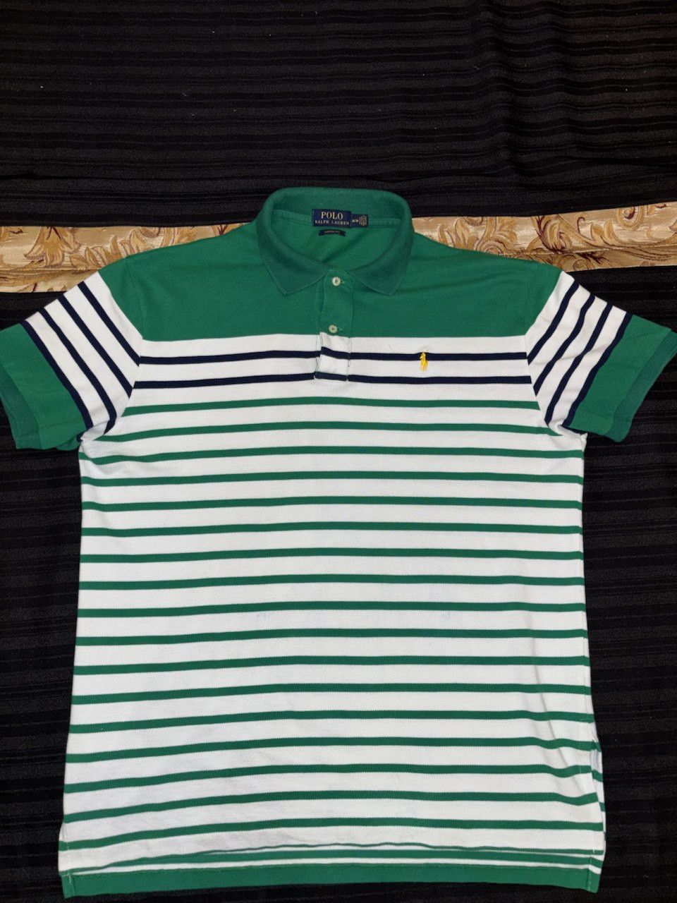 Polo Ralph Lauren Polo Ralph Lauren Green and white men's striped shirt M Size US M / EU 48-50 / 2 - 3 Thumbnail