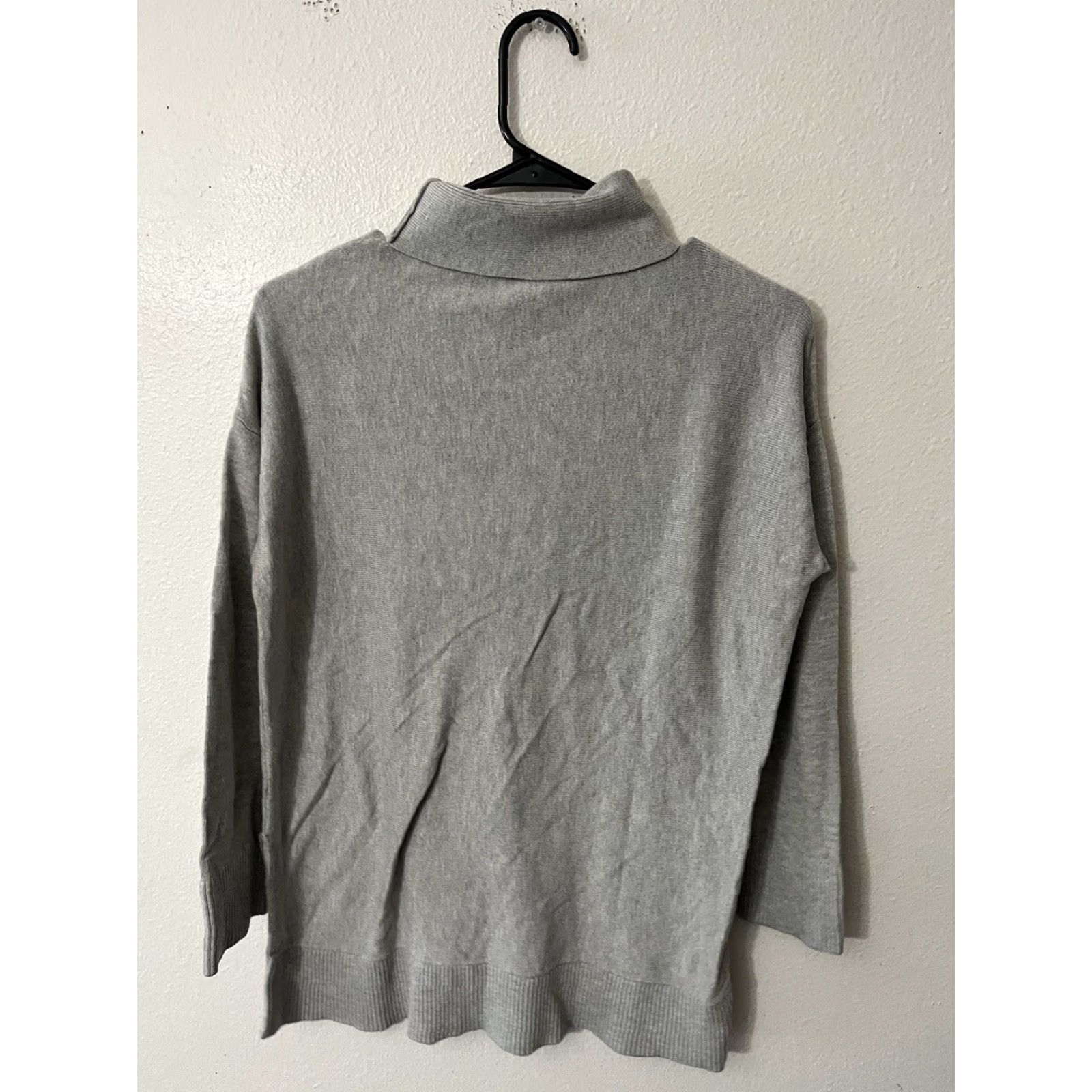 Loft LOFT Gray Turtleneck Cotton Blend Sweater Women M Size M / US 6-8 / IT 42-44 - 3 Thumbnail