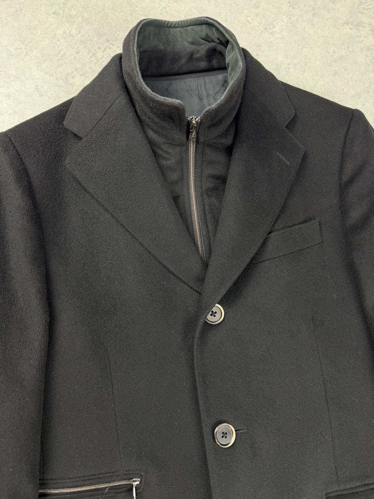 Corneliani Corneliani ID Men’s Wool Coat Jacket Black Size 48R Size US M / EU 48-50 / 2 - 5 Thumbnail