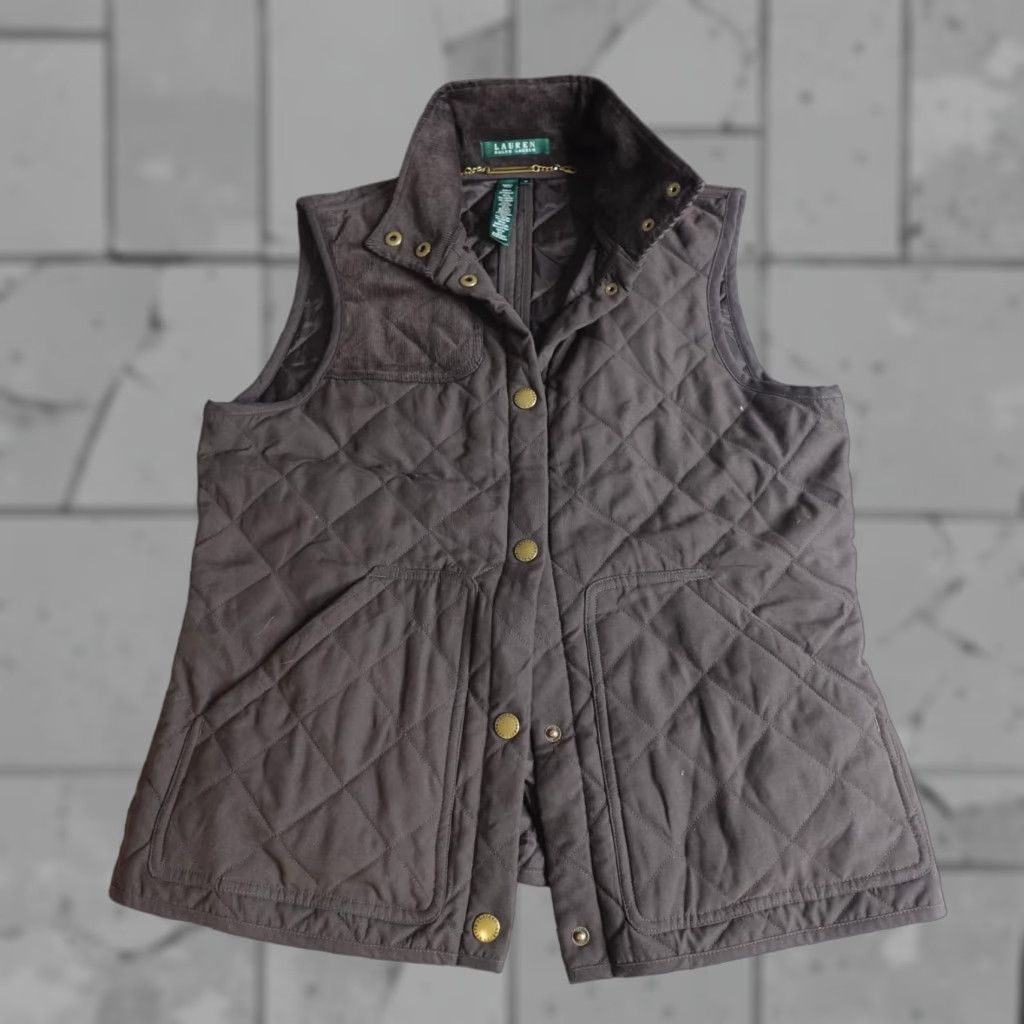 Ralph Lauren Lauren Ralph Lauren Vest Medium Brown Quilted Hunting Womens Size M / US 6-8 / IT 42-44 - 1 Thumbnail