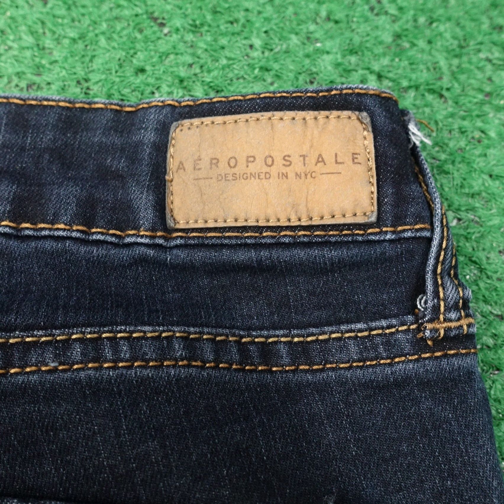 Aeropostale Aeropostale Jegging Jeans Womens 0 Short Blue Dark Wash Stretch Skinny Denim -E3 Size 25" / US 0 / IT 36 - 6 Thumbnail