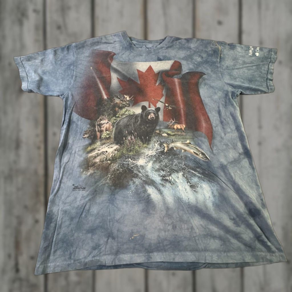 The Mountain The Mountain Shirt Mens Large Niagara Falls Canada Bear Wildlife Nature 2014 Blue Graphic Print Crew Neck Short Sleeve Cotton T-Shirt Size US L / EU 52-54 / 3 - 1 Thumbnail