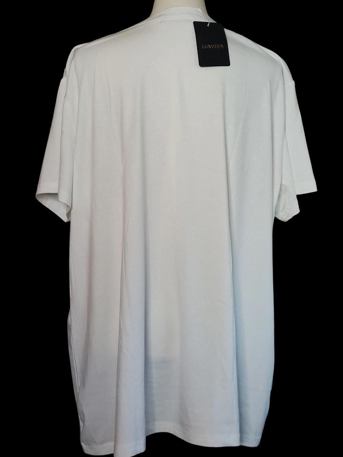 Other Luxveer White Short Sleeve Women's Blouse Size 3XL / US 20-22 - 6 Thumbnail