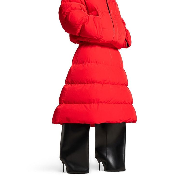 Balenciaga o1tr1nto1225 Puffer Midi Skirt in Red Size 26" / US 2 / IT 38 - 5 Thumbnail