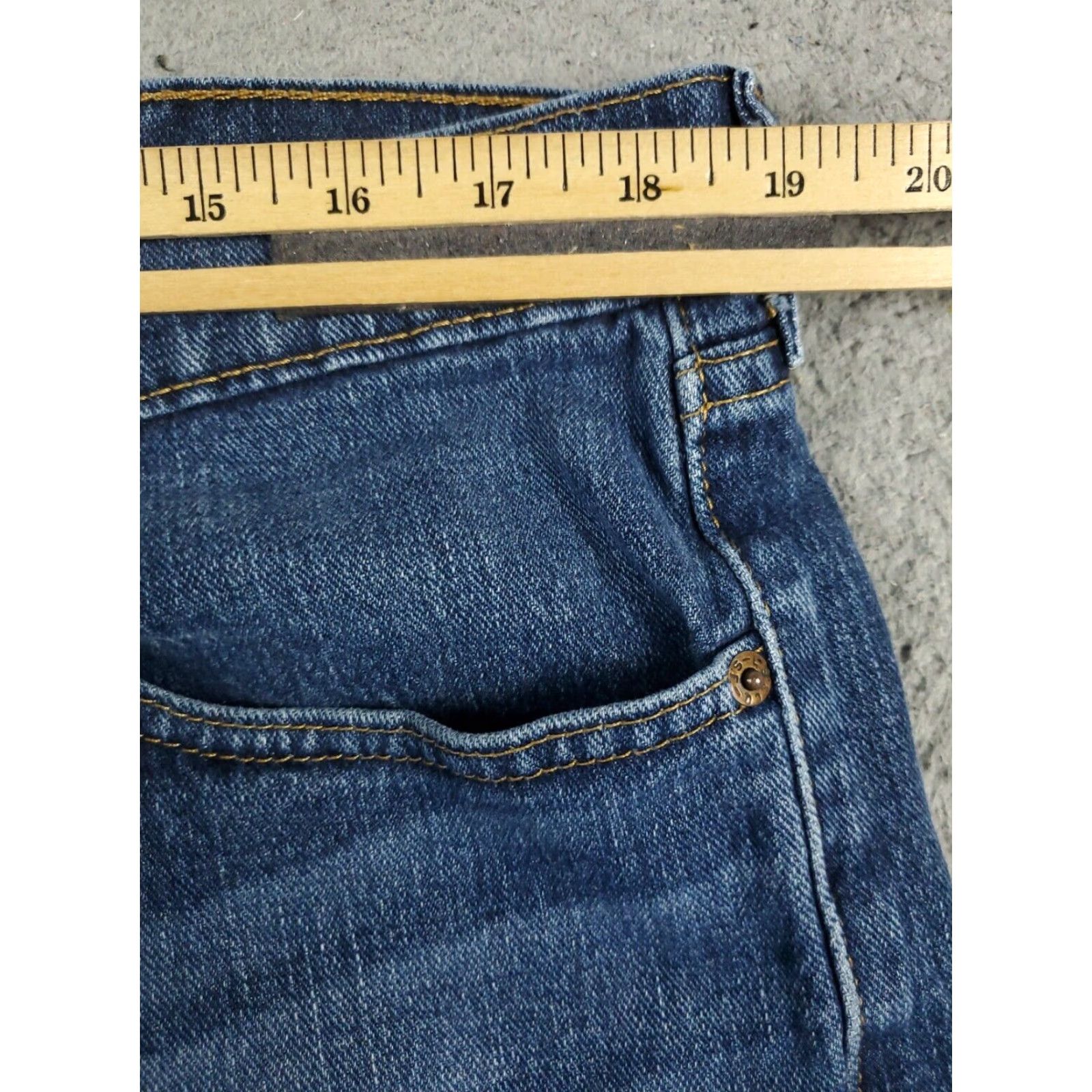 Levi's Levis 505 Jeans Mens 38x34 Blue Straight Leg Regular Fit Cotton Denim Pants Size US 38 / EU 54 - 4 Thumbnail