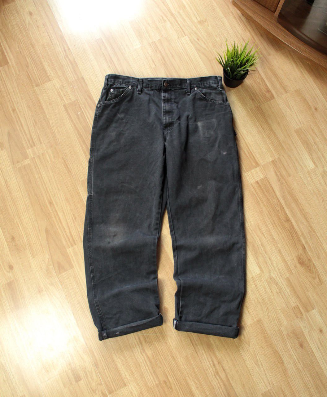 Vintage 🔥 90s Dickies Vintage Y2K Baggy Work Cargo Pants Denim Size US 34 / EU 50 - 3 Thumbnail