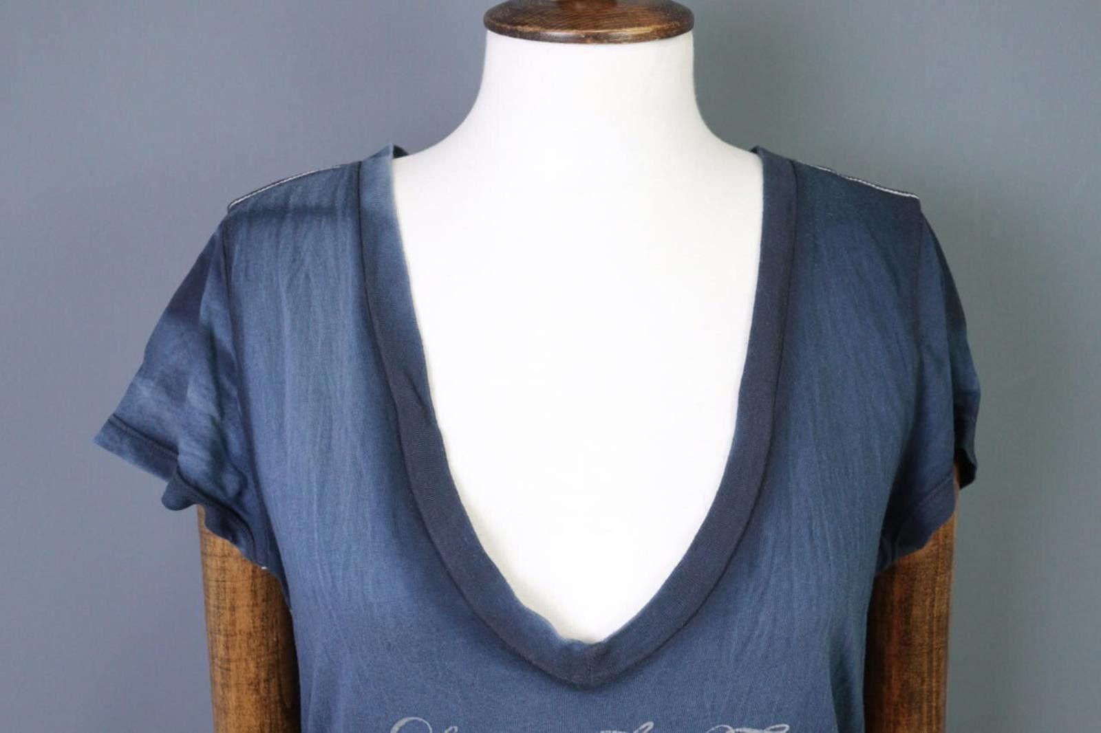 Designer Harley Davidson Big Logo Ptinted V-Neck Top T-Shirt Size L Size ONE SIZE - 4 Thumbnail