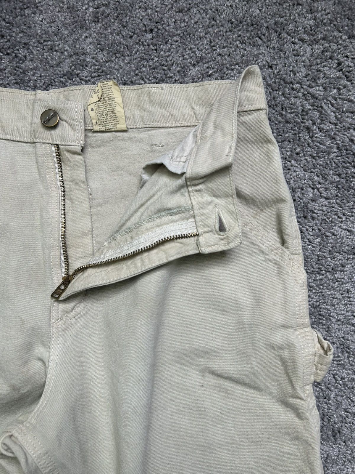 Carhartt Vintage 90s Carhartt Work Pants Leather Made in USA Cargo Size US 31 - 3 Thumbnail
