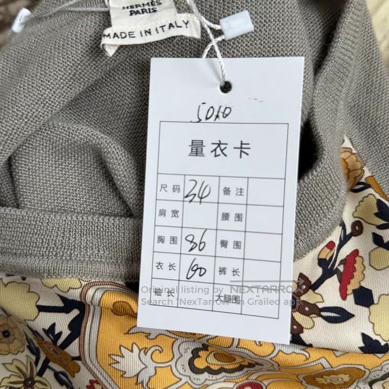 Hermes Hermes classic totem silk and cashmere patchwork top Size XXS / US 00 / IT 34 - 3 Thumbnail