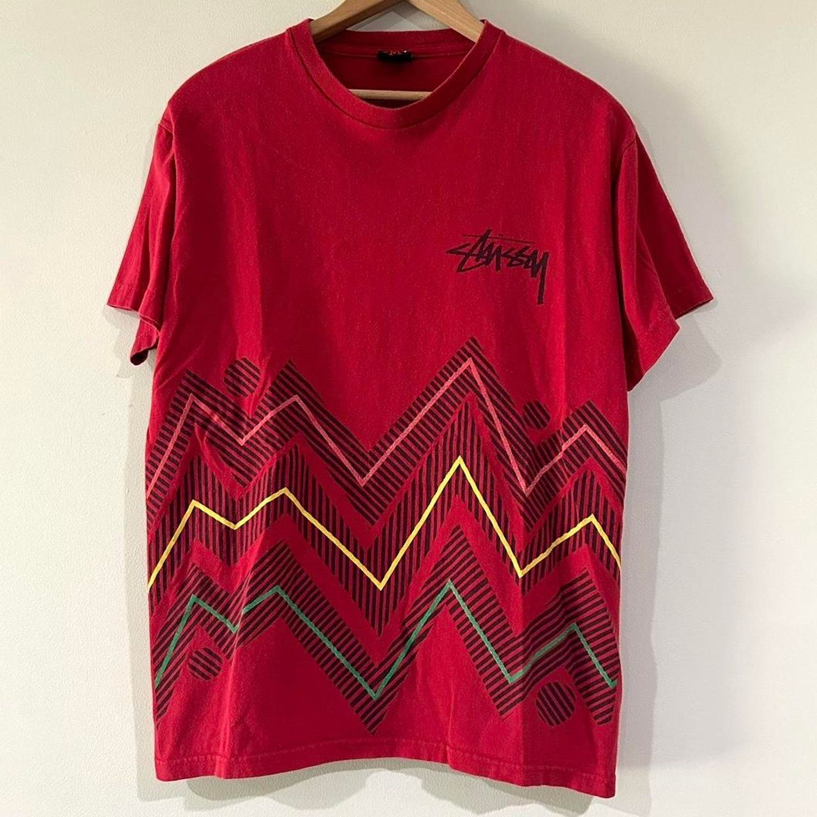 Stussy Y2K Stussy Tribal Rasta Tee Shirt Size US M / EU 48-50 / 2 - 1 Thumbnail