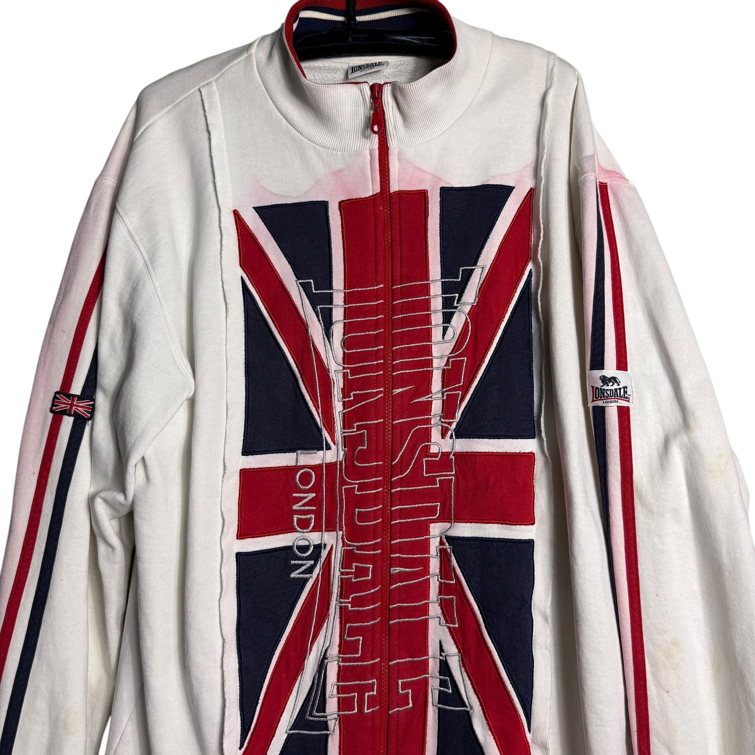 Lonsdale 🔥RARE🔥Vintage Lonsdale London Union Jack Full Zip Sweater Size US XL / EU 56 / 4 - 2 Thumbnail