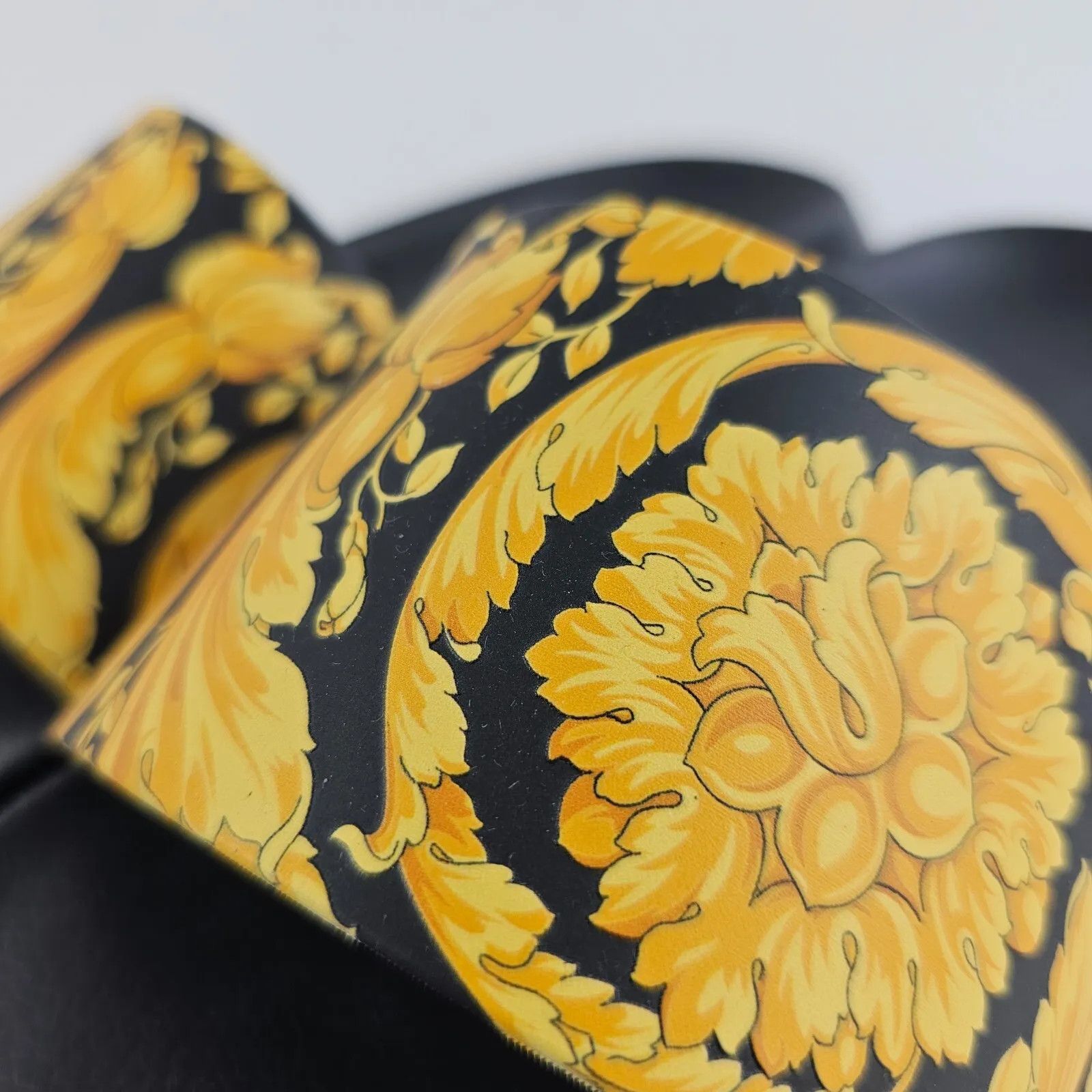 Versace Versace Baroque Black Slide Sandals New Size US 7 / EU 40 - 9 Thumbnail