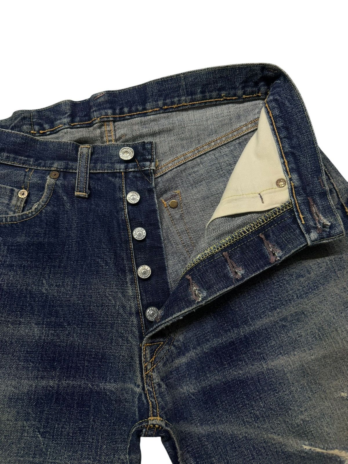Denime Vintage 90s Denime Lot 66 Selvedge Denim Jeans Japan | W29 Size US 29 - 11 Thumbnail