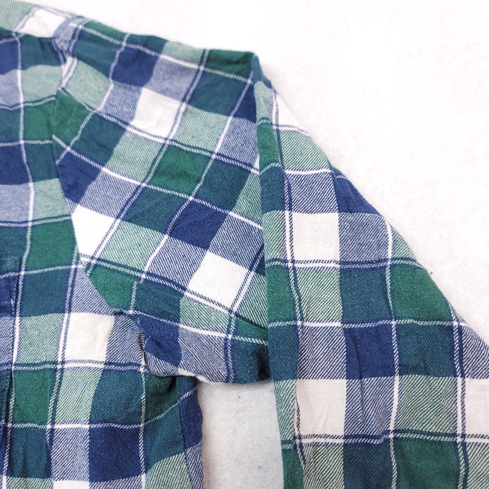 John Ashford John Ashford Gingham Flannel Shirt Mens Size L Blue Green Size US L / EU 52-54 / 3 - 5 Thumbnail