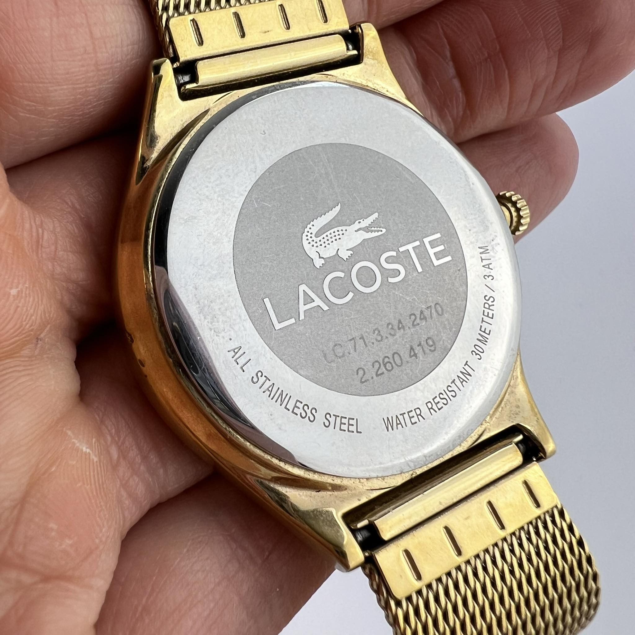 Vintage Lacoste Valencia Vintage Watch Gold Tone Quartz 2000811 Size ONE SIZE - 4 Thumbnail