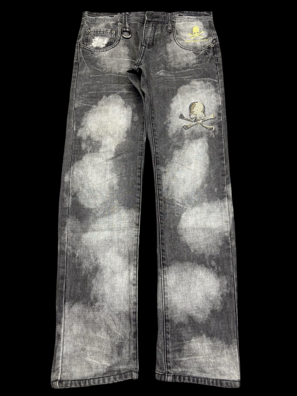 Japanese Brand Roenxsemanticdesign Japan Skull Sick Dope Fades Denim F724 Size US 31 - 1 Thumbnail