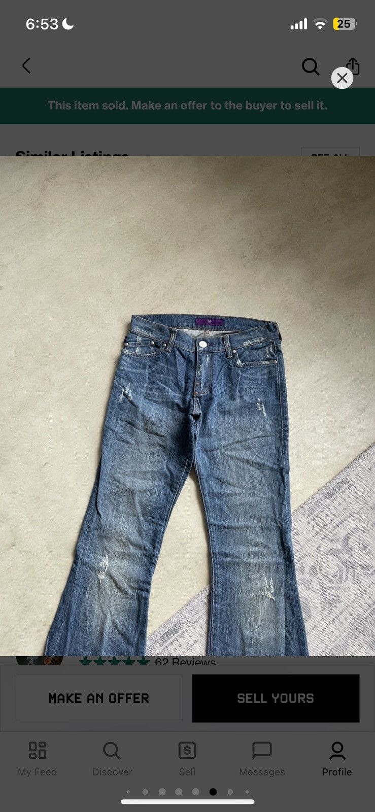 Other Flared Hysteric Glamour LGB If Six Was Nine Denim Jeans y2k Size US 30 / EU 46 - 8 Thumbnail