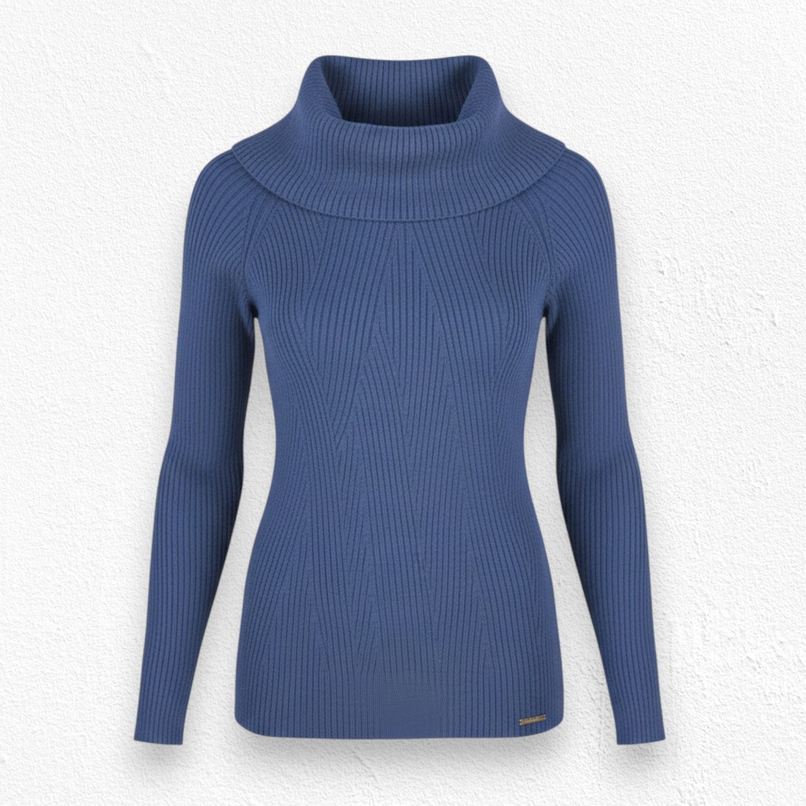 Michael Kors Michael Kors Navy Ribbed Off Shoulder Sweater Size Large Size L / US 10 / IT 46 - 1 Thumbnail