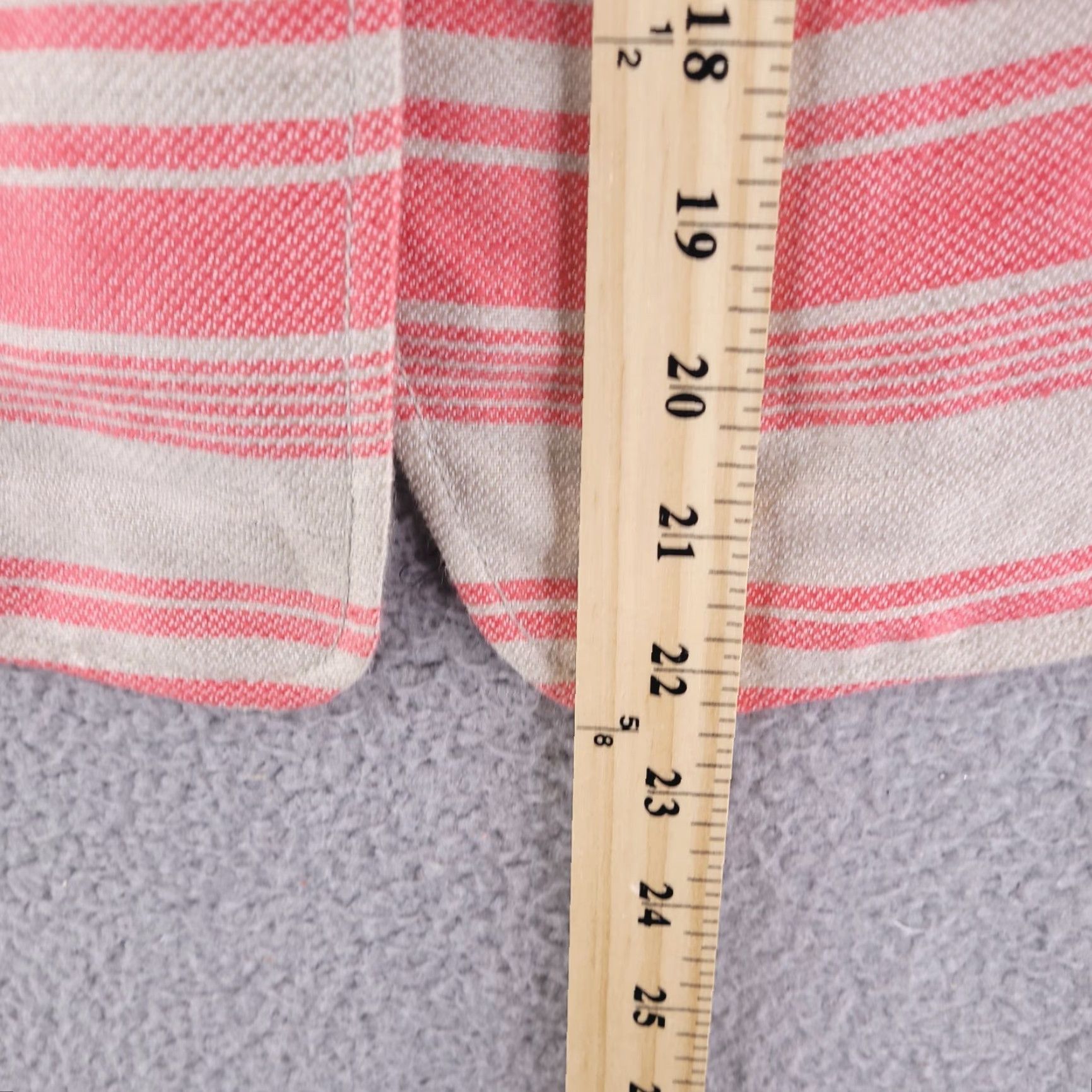 Ann Taylor Ann Taylor LOFT jacket Womens Size 2 Linen Blend Blazer Beige Stripe Pink Mango Bluff Beige Linen Blend Striped Jacket Women's Size 2 Size XS / US 0-2 / IT 36-38 - 7 Thumbnail