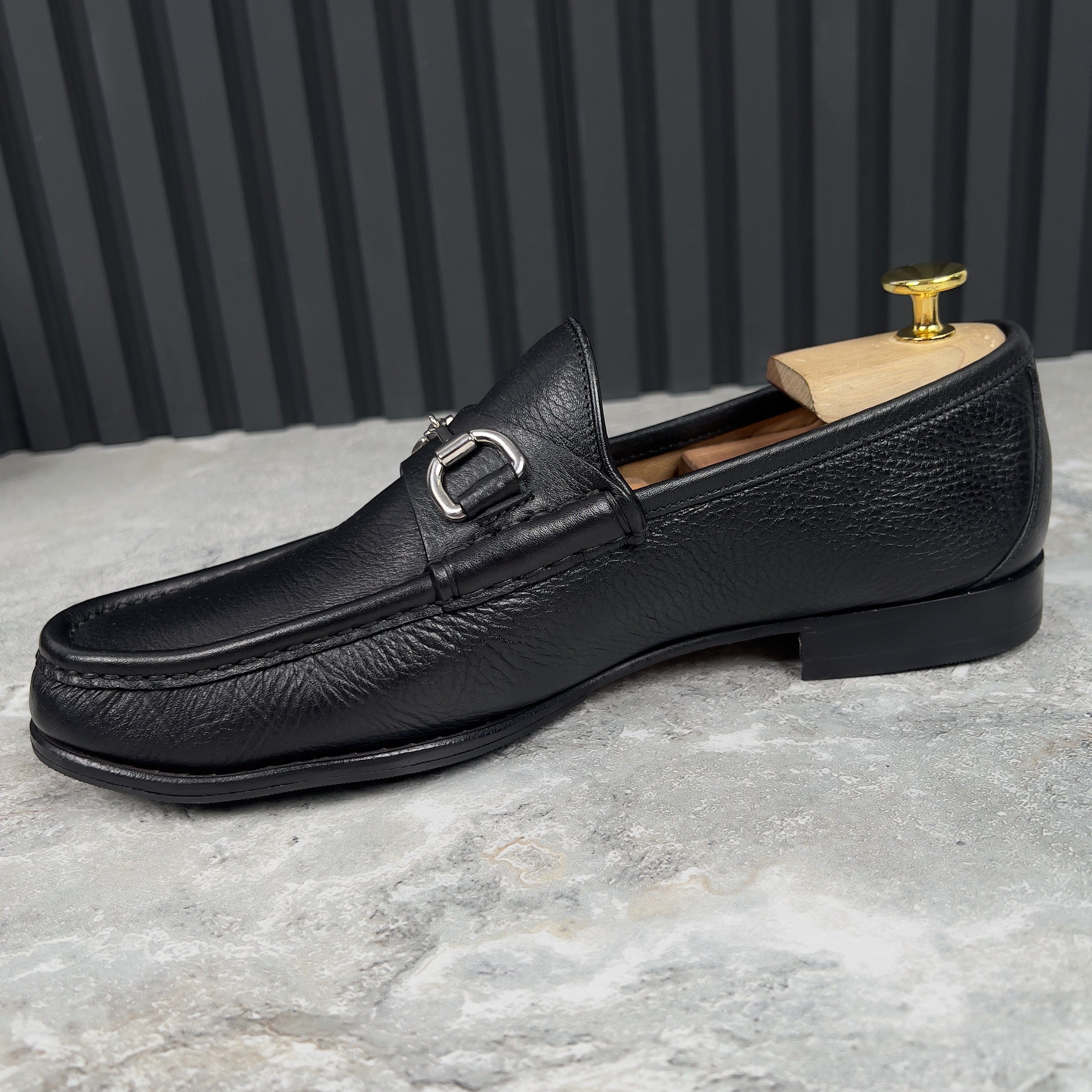 Gucci 1955 Horsebit Loafers Black Grain Leather Size US 8.5 / EU 41-42 - 6 Thumbnail