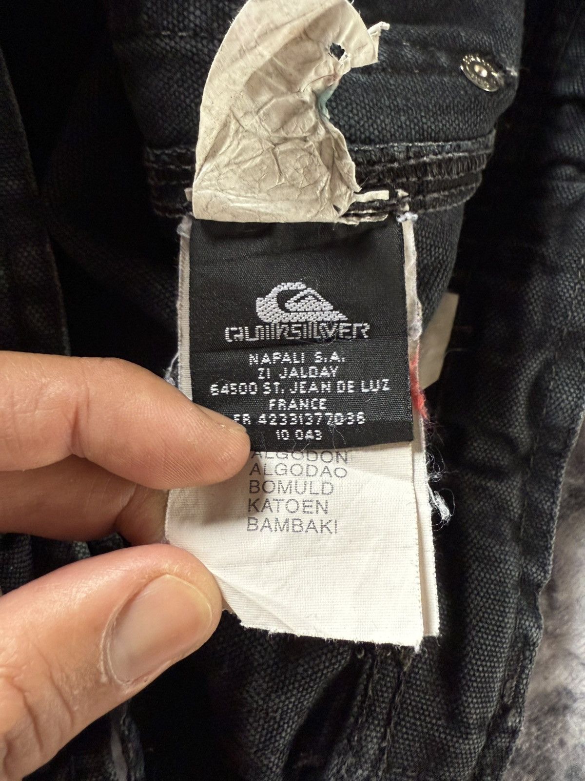 Billabong × Quiksilver × Vintage Vintage 80s 90s Quiksilver Black Faded Baker Denim Pants Size US 29 - 20 Thumbnail