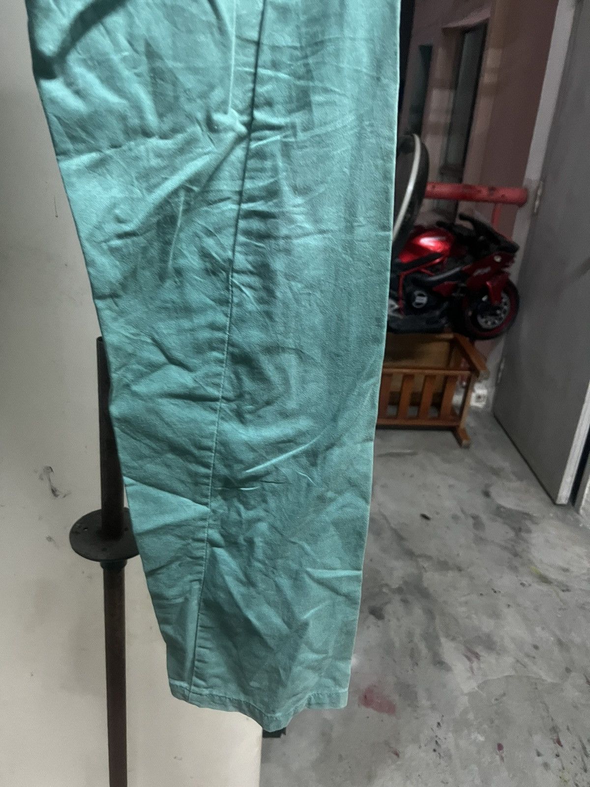 Hysteric Glamour × Japanese Brand SICK🔥DOUBLE WAIST BREATHMINT GREEN FADED COTTON PANT Size US 32 / EU 48 - 6 Thumbnail