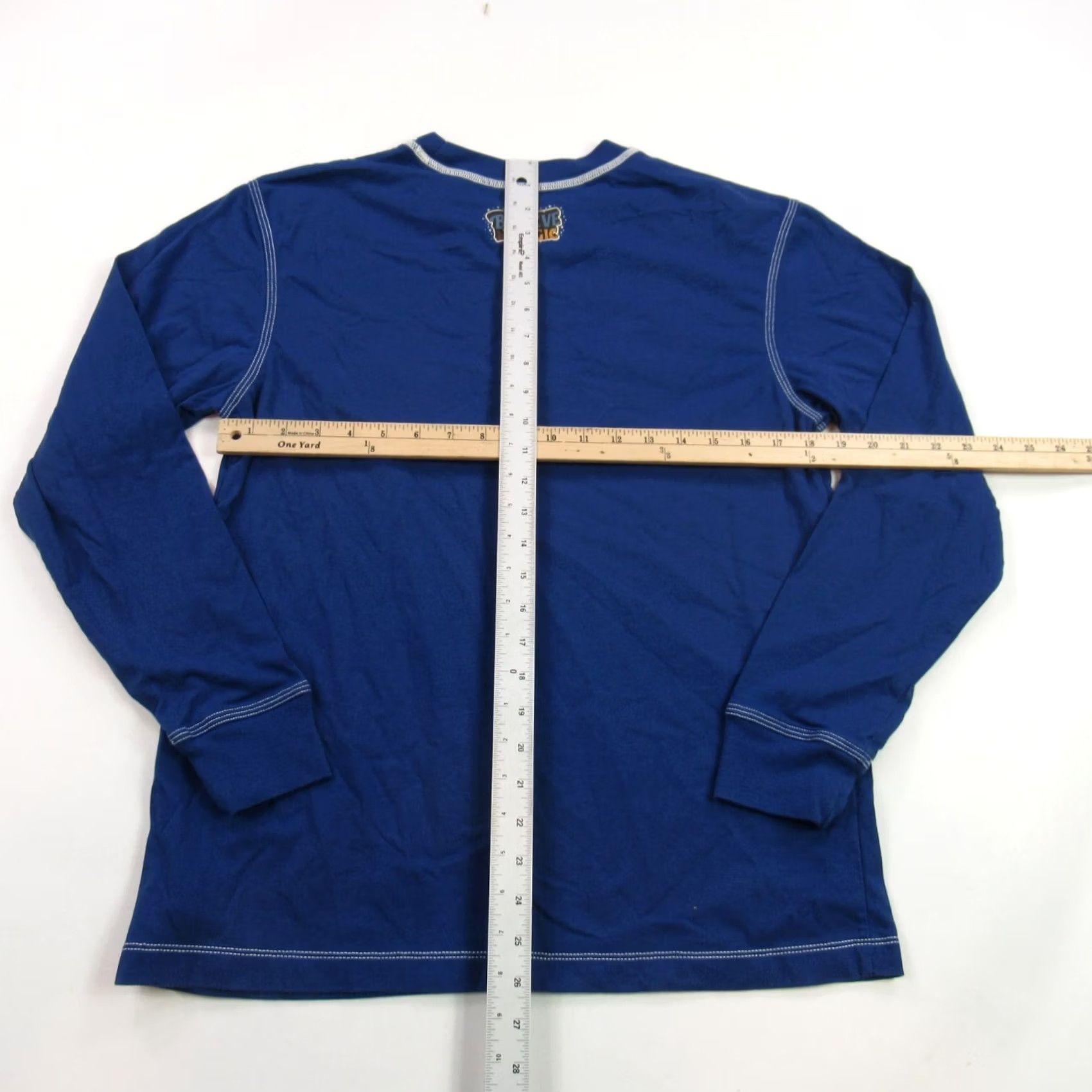 Disney Disney Mens Shirt Long Sleeve Crew Neck Lightweight Blue Cotton Blend Logo Casual (M) Size US M / EU 48-50 / 2 - 6 Thumbnail