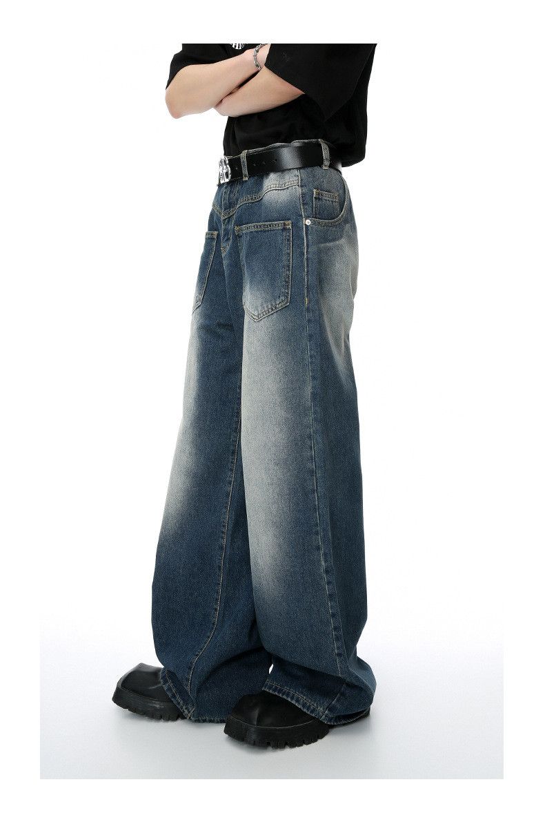 Japanese Brand × Jean Men's vintage wide-leg washed jeans Size US 32 / EU 48 - 4 Thumbnail