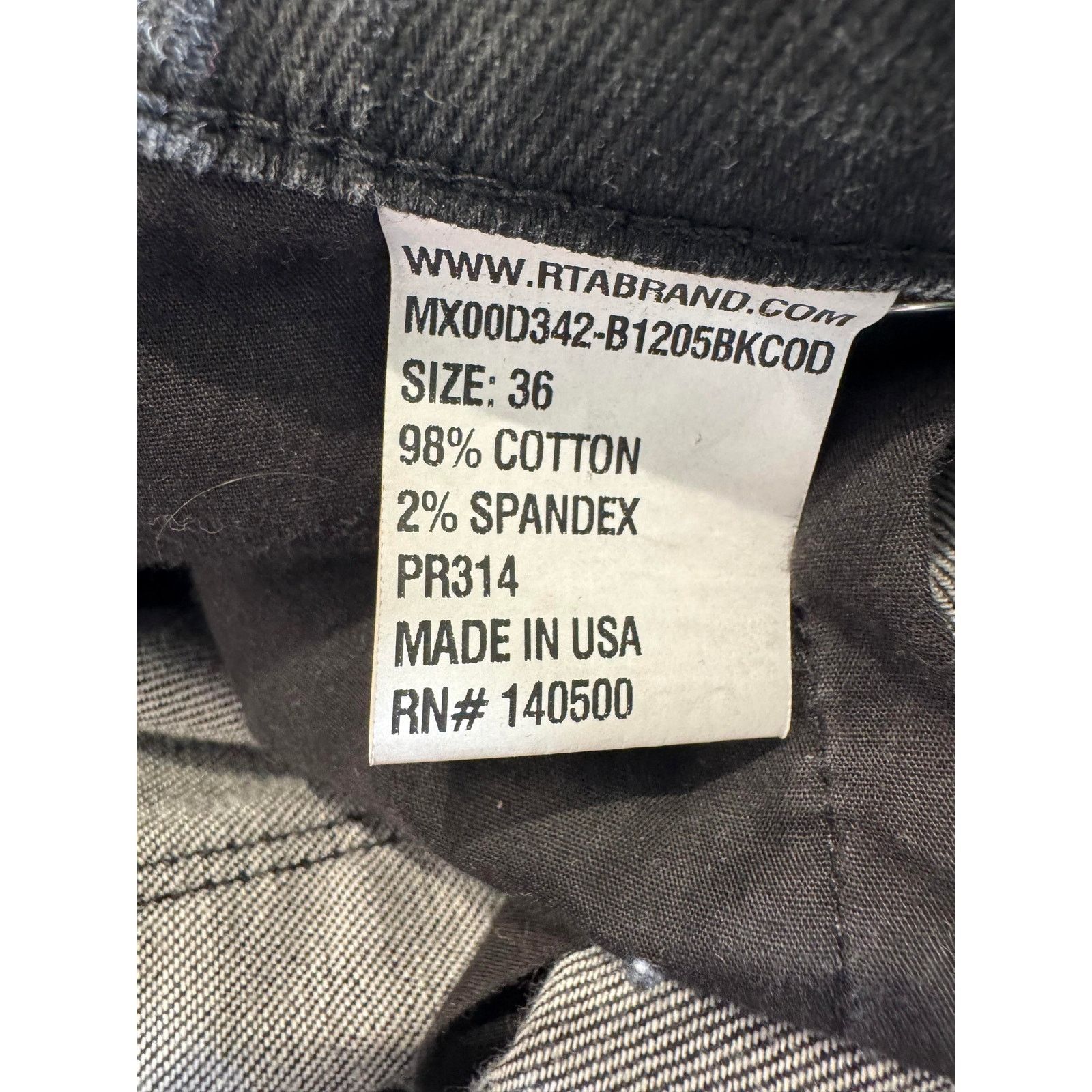 Rta RTA 21 Savage Black Jeans Size US 36 / EU 52 - 4 Thumbnail