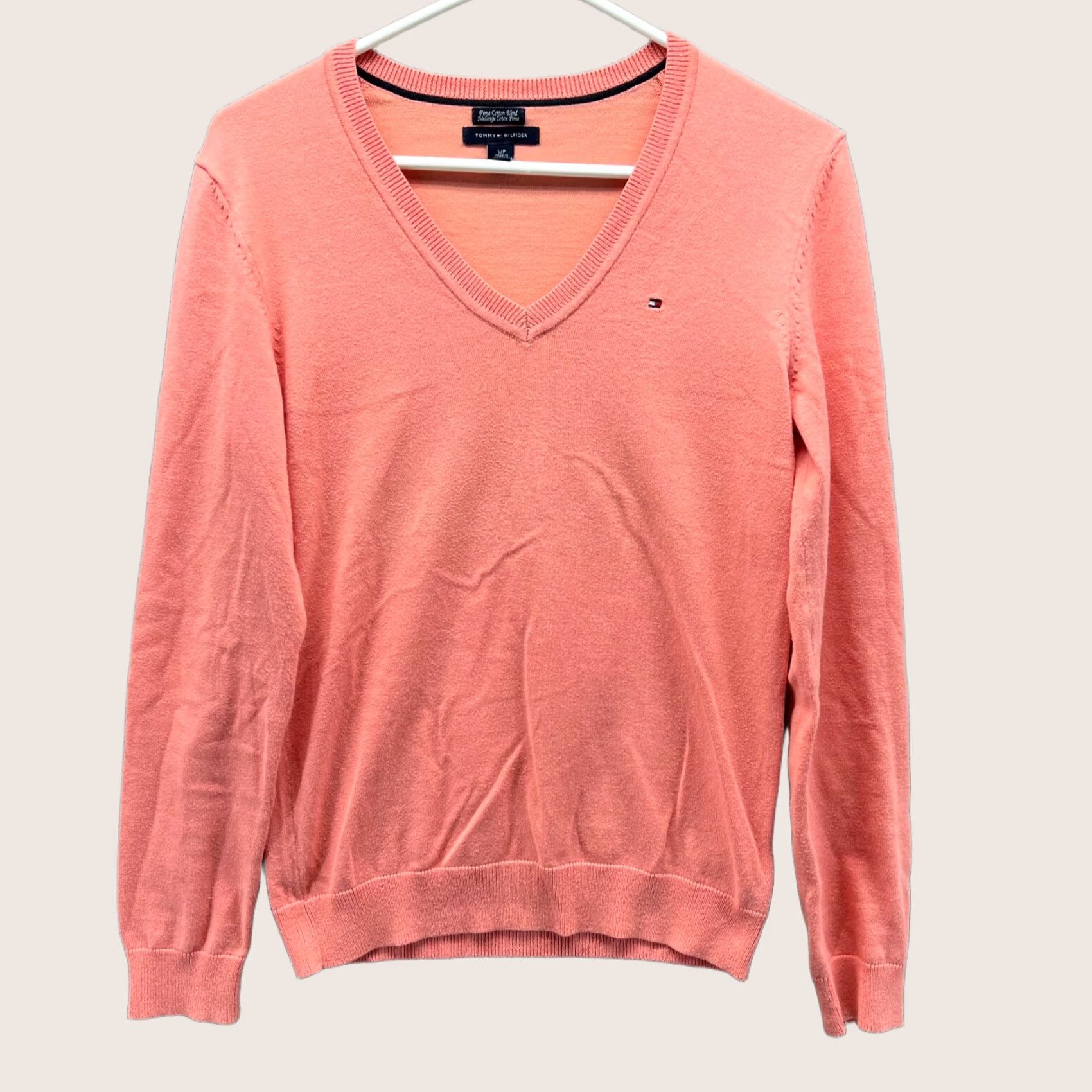 Tommy Hilfiger Tommy Hilfiger Sweater Women Small Peach Crewneck Pullover Pima Cotton Stretch Size S / US 4 / IT 40 - 1 Thumbnail