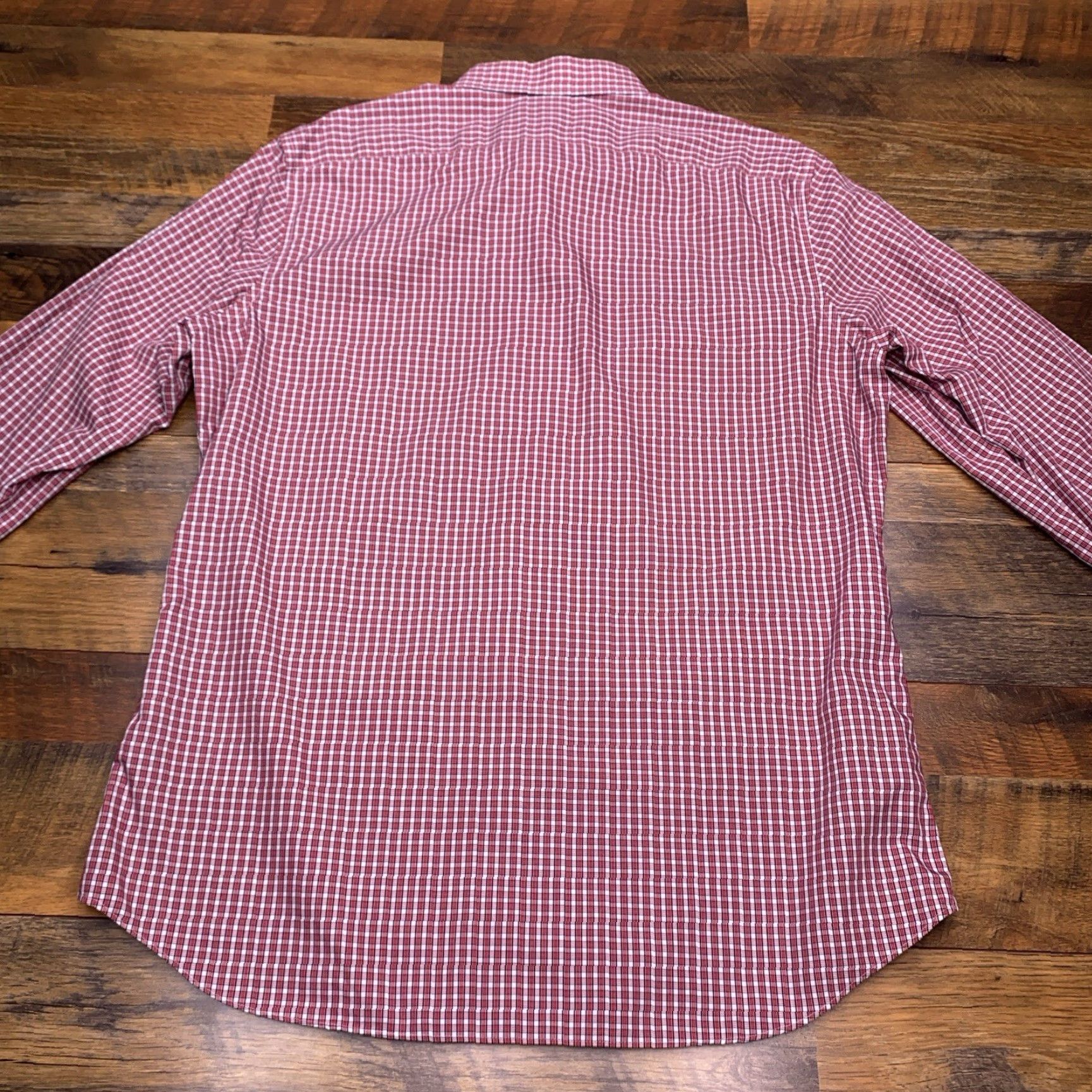 Banana Republic Banana Republic Non Iron Slim Fit Shirt Mens XL Red Plaid Button Up Shirt Size US XL / EU 56 / 4 - 3 Thumbnail