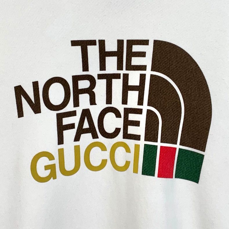 Gucci The North Face co-branded white logo letter print cot