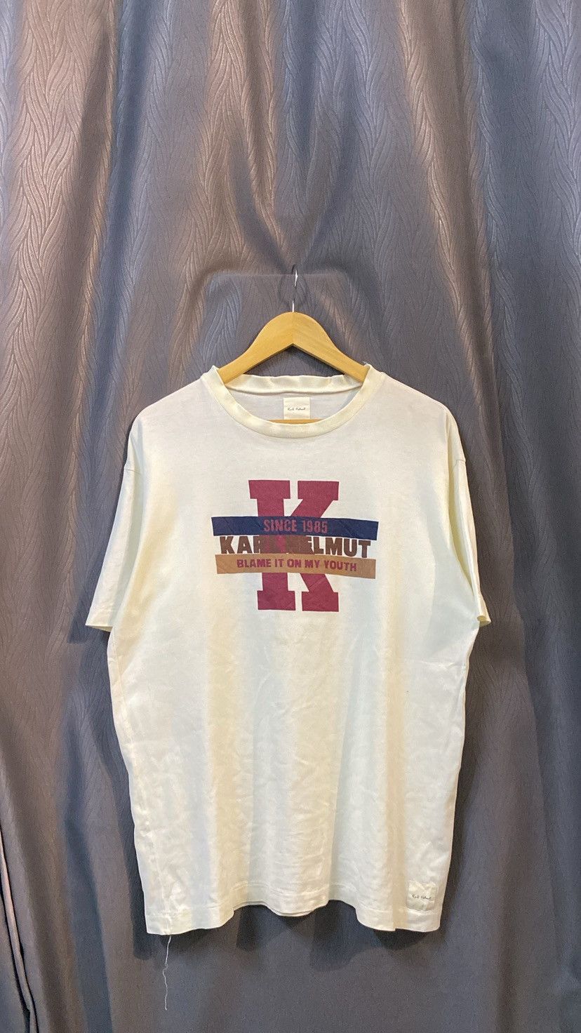 Japanese Brand × Karl Helmut × Vintage VINTAGE KARL HELMUT TSHIRT WHITE Size US M / EU 48-50 / 2 - 1 Thumbnail