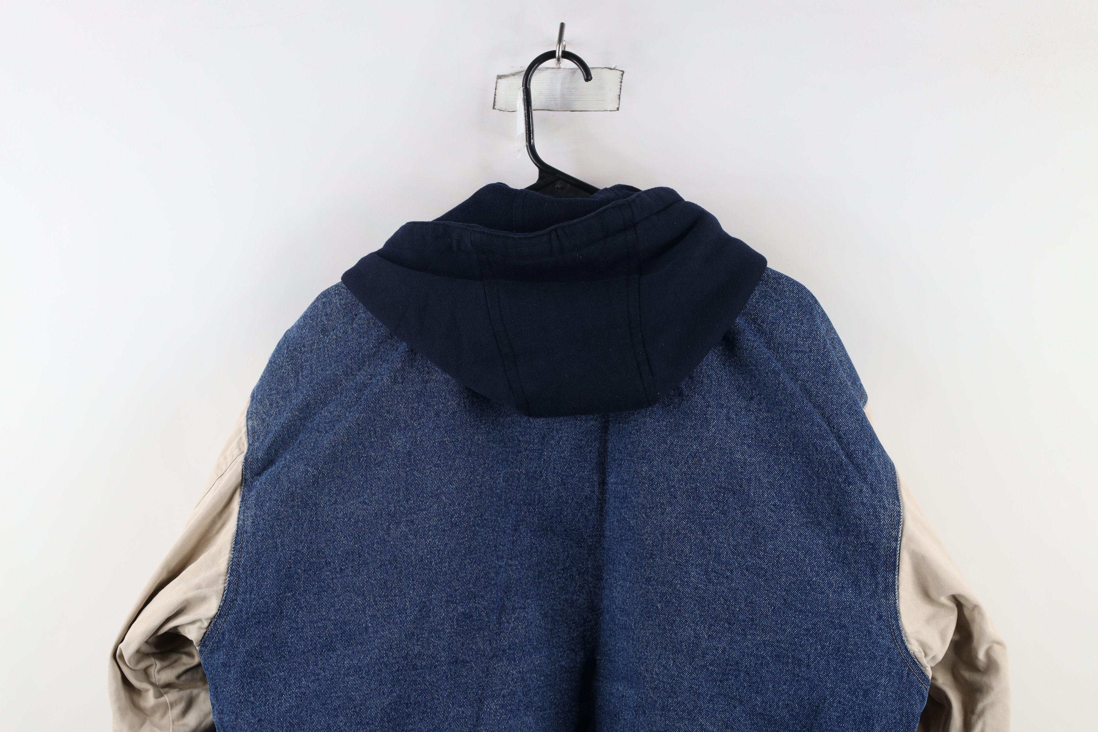 Vintage Vintage 90s Streetwear Hooded Denim Jean Bomber Jacket Size US M / EU 48-50 / 2 - 17 Thumbnail