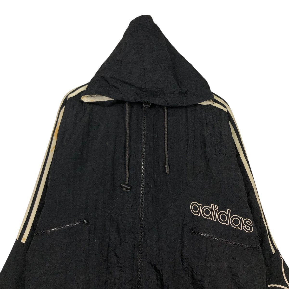 Adidas 🔥VINTAGE NYLON BOMBER JACKET ADIDAS BIG LOGO EMBROIDERY Size US M / EU 48-50 / 2 - 5 Thumbnail